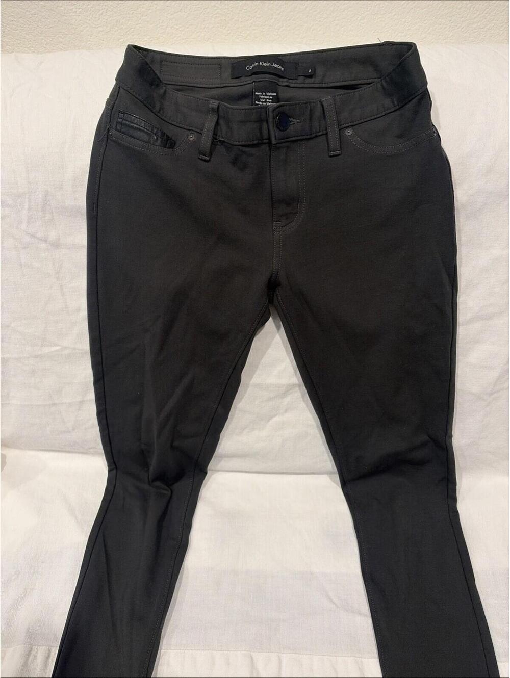 Calvin Klein Jeans Skinny Stretchy Pants Women’s 2 Full-Length Gray